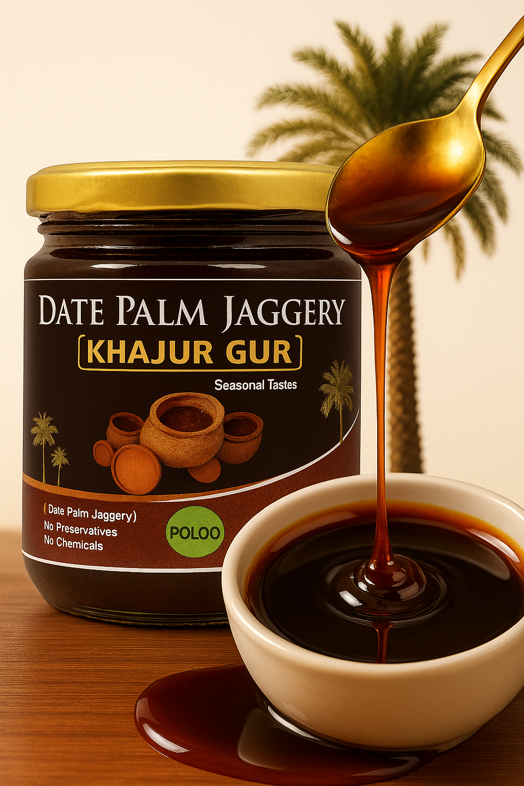 Pure Date Palm Jaggery 1Kg  – 100% Natural, Chemical-Free Sweetener