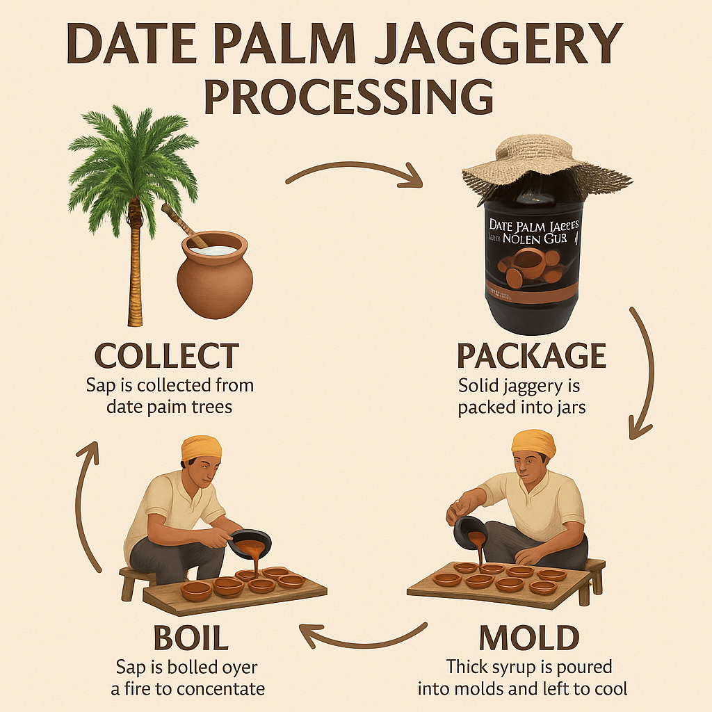 Pure Date Palm Jaggery (Khajur Gur) 1 Kg – 100% Natural & Chemical Free