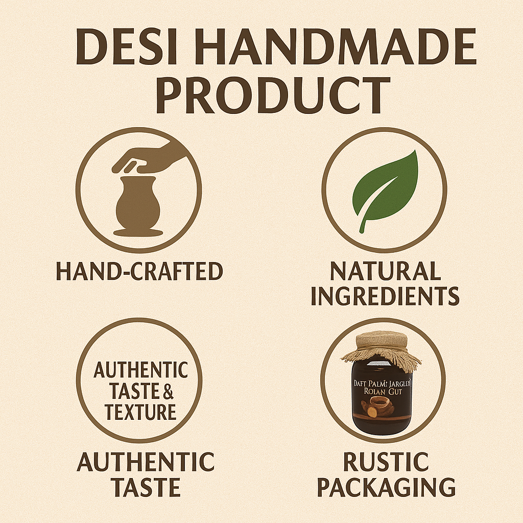Pure Date Palm Jaggery (Khajur Gur) 1 Kg – 100% Natural & Chemical Free